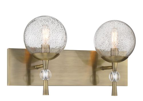 Oxidized Aged Brass Bathroom Vanity Light from the Populuxe Collection