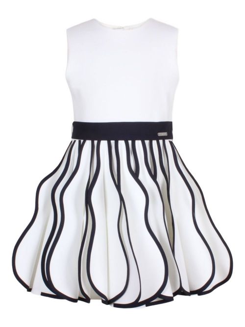 Two-tone mini dress - White