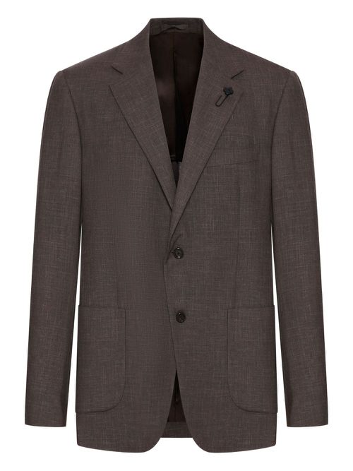 Lardini textured two-button blazer - Brown