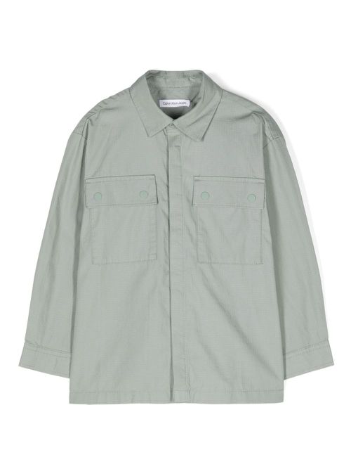 Ripstop cotton shirt - Green