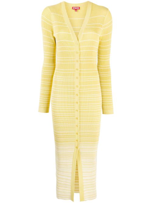 Shoko Sweater striped ribbed-knit dress - Yellow