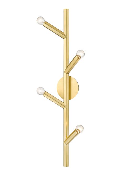 The Oaks 4-Light Wall Sconce in Brushed Bra