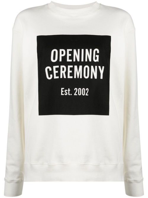 Box-logo sweatshirt - White