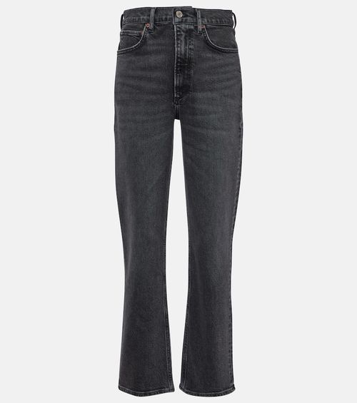 Stovepipe high-rise slim jeans