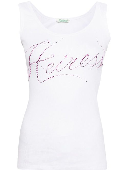 Wiederhoeft Heiress crystal-embellished tank top - WHITE