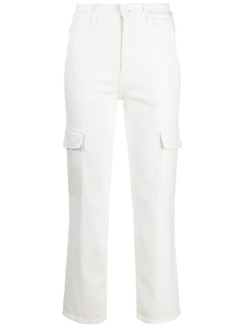 Logan straight-leg cargo trousers - White
