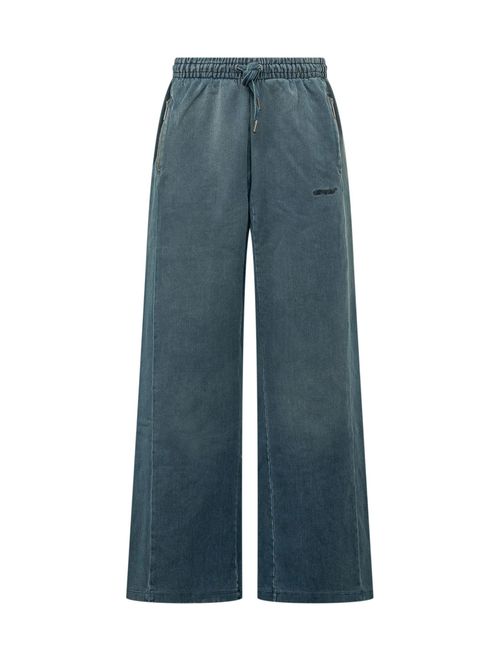 Blue Loose Drawstring Pants
