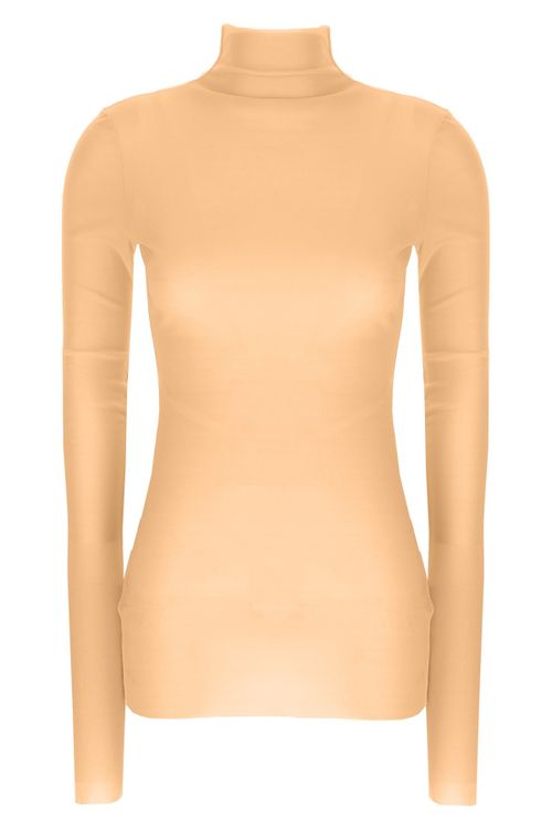 Silk Turtleneck Top