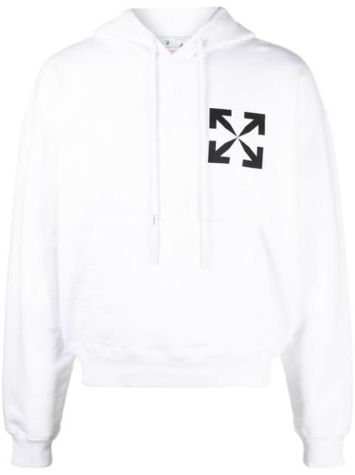 Arrows motif organic-cotton hoodie