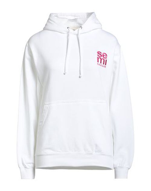 Woman Sweatshirt White Size M Cotton, Polyester