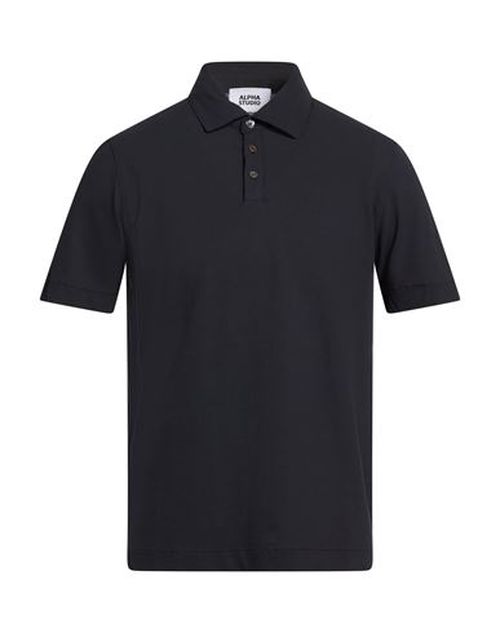 Man Polo shirt Midnight blue Size 40 Cotton, Elastane