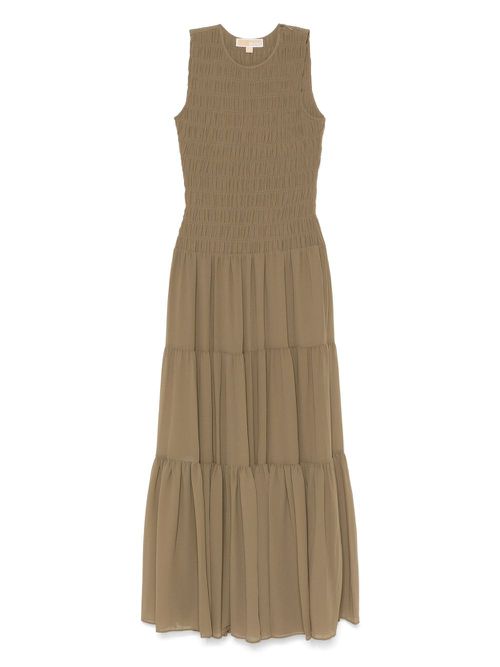 Michael Michael Kors | Michael Michael Kors gathered georgette maxi dress -  Green | Realry