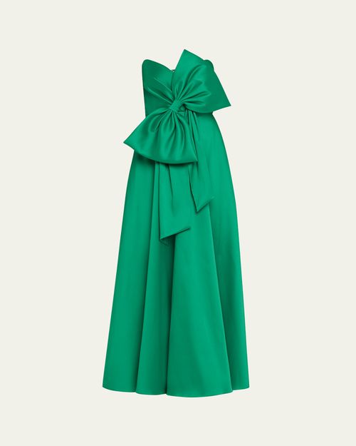 Strapless Bow-Front Gown