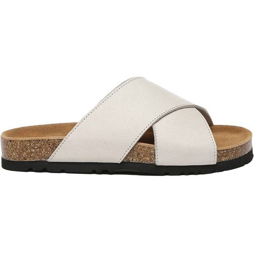 Everau Australia Genuine Leather Croia Slides With Eva Sole In Light Sand