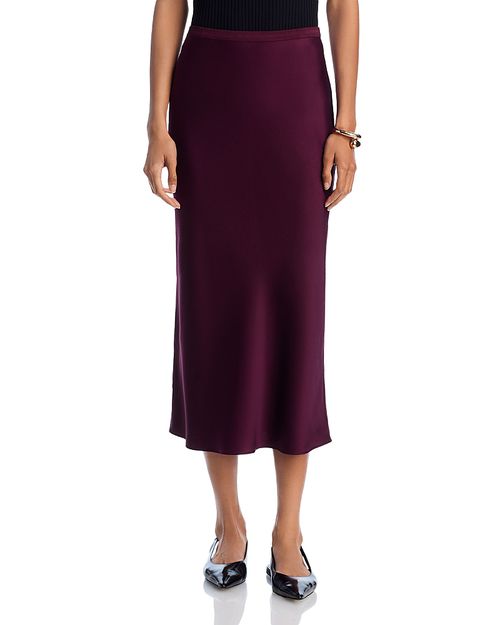 Silk Midi Skirt