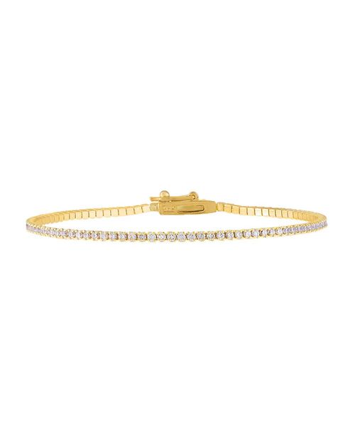 Women's Classic Thin Tennis Bracelet - Gold Plated