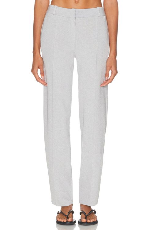 SRG Marielle Knit Tapered Pant in Light Grey - Light Grey. L also in XS, S