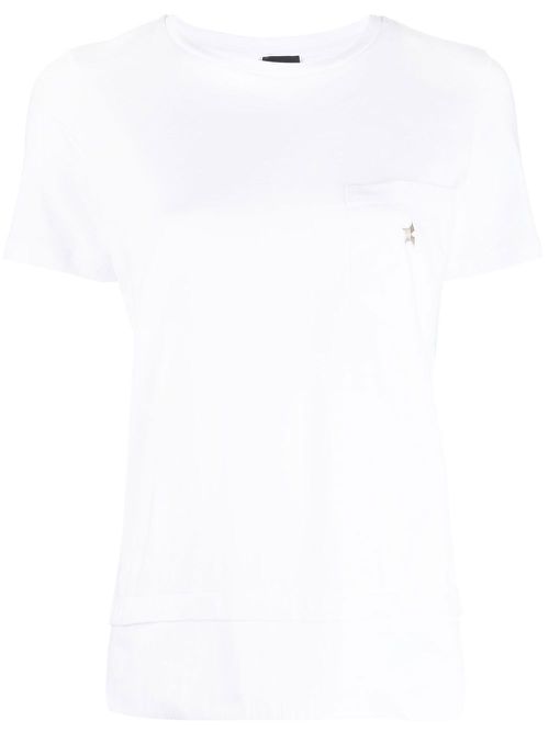 Logo-embroidery cotton T-shirt - White