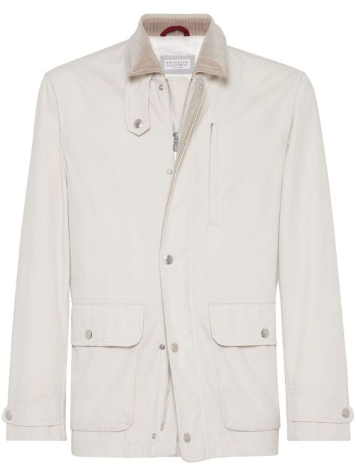 Water-resistant shirt jacket - White