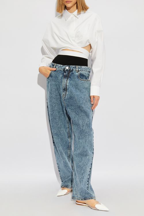 High-Waisted Jeans, Women's, Blue