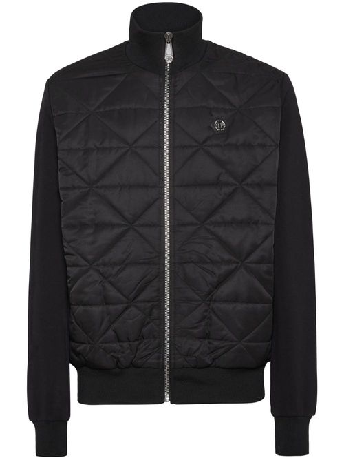 Quilted jogging jacket - Black