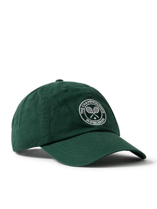Wimbledon Logo-Embroidered Cotton-Twill Baseball Cap