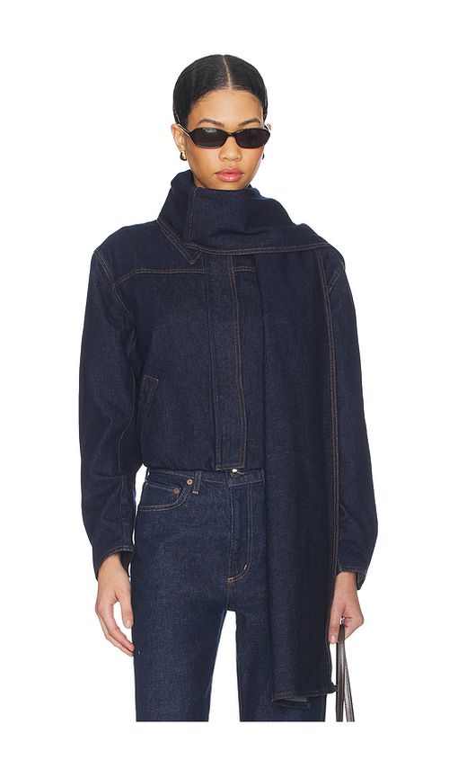 SELMACILEK Frosted Denim Jacket in Blue. L. Also in M
