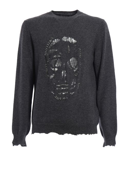 Skull Punk piercing sweater