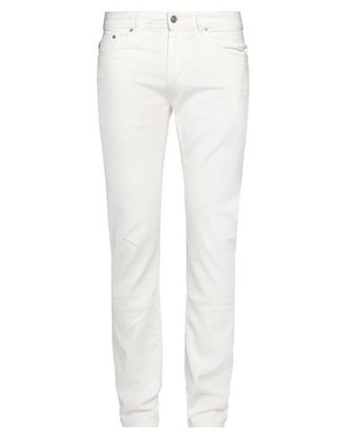 Barmas Man Pants White Size 33 Cotton, Elastane