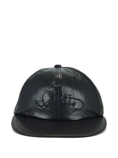 8.0 leather cap - Black