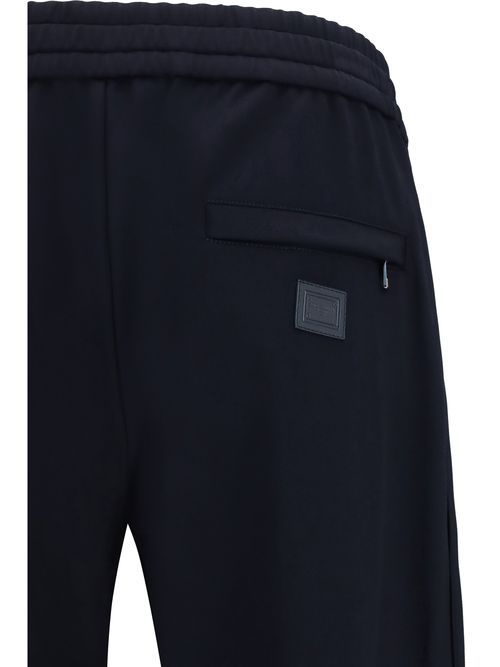 Jersey with Central Crease Jogging Pants — Navy