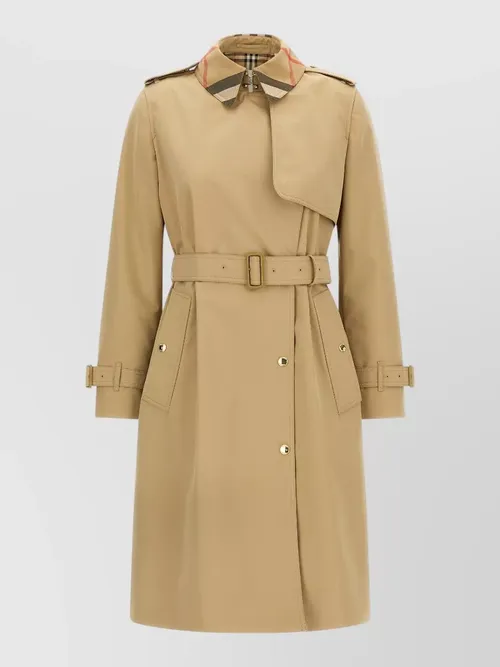Burberry - sandridge trench coat belted waist storm flap