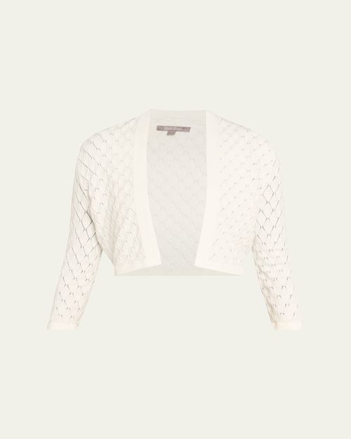 Pointelle Knit Bolero Jacket