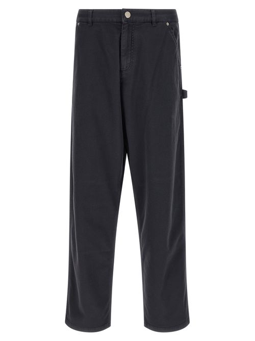 Cotton Gabardine Cargo Pants — Black