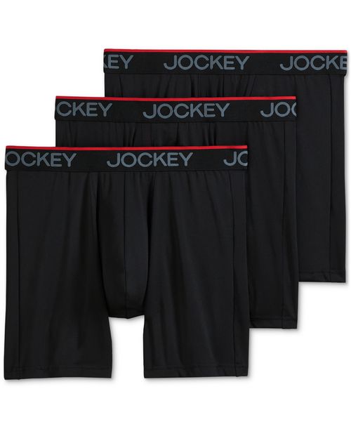 "Men's Chafe Proof Pouch Microfiber 7"" Boxer Brief - 3 Pack - Black"