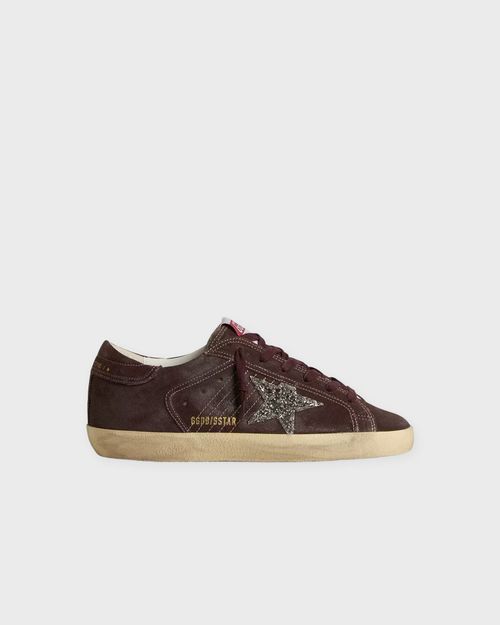 Golden Goose Deluxe Brand Sneakers Super Star Suede Upper Glitter Grey EUR
