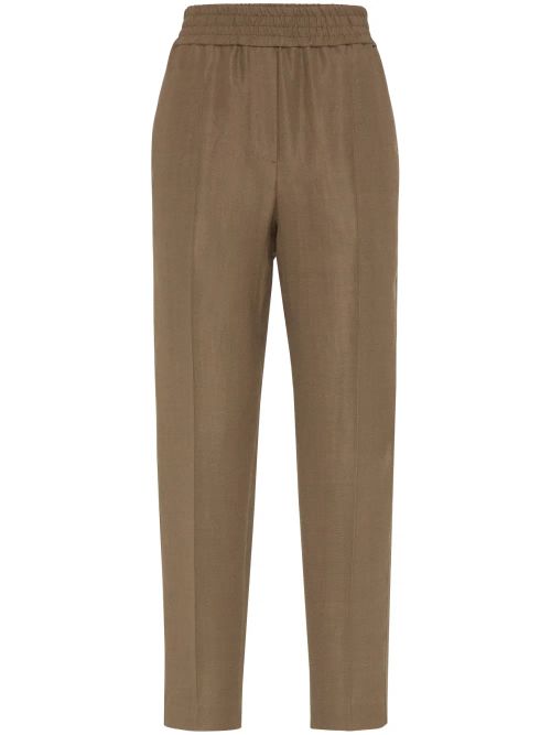 Pull-On Trousers — Olive Brown