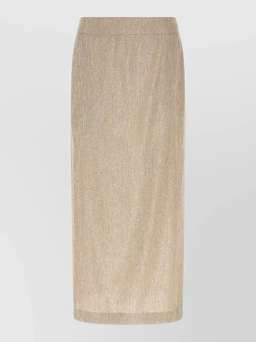 Peserico - high waist skirt metallic thread design
