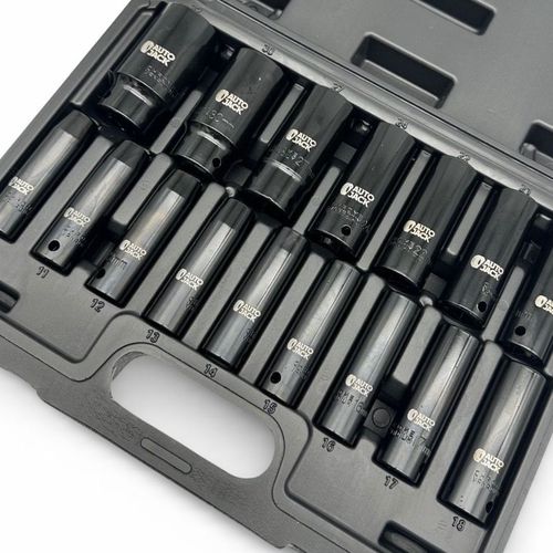 1/2" Sq Drive Deep Metric Impact Socket Set 16pc
