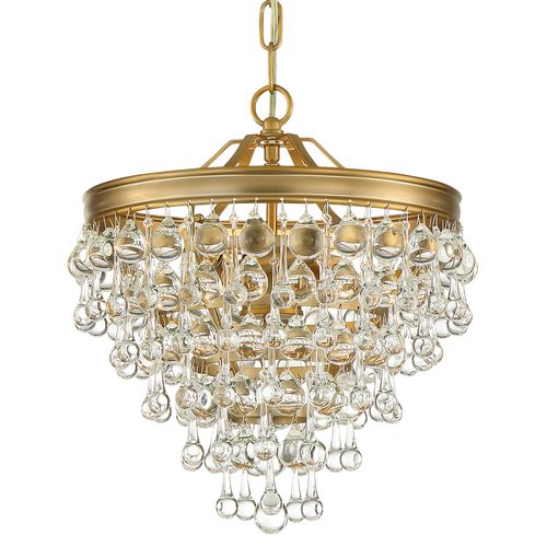 Calypso 6-Light 15" Mini Chandelier in Vibrant Gold