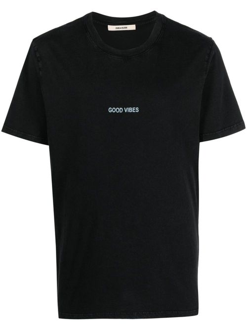 Ted logo-print cotton T-shirt - Black