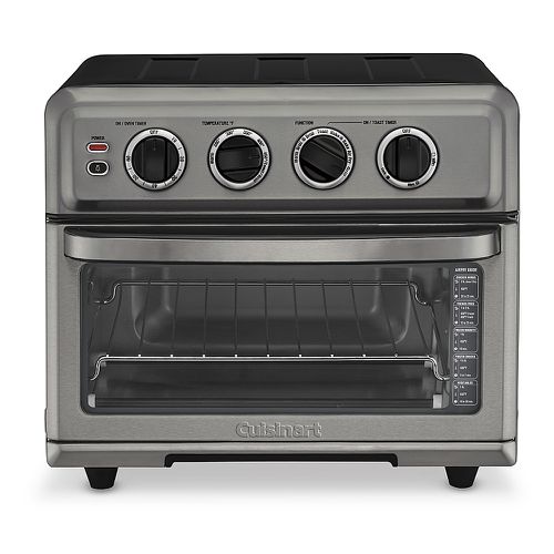 Air Fryer 0.6 Cu. Ft. Toaster Oven with Grill - Black