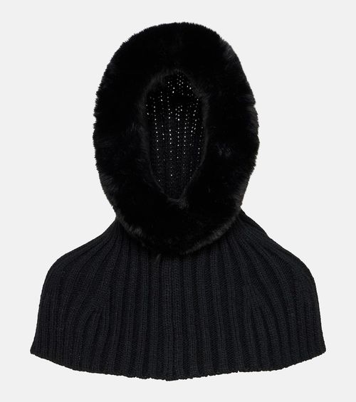 Naomi faux fur-trimmed hood