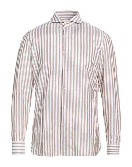 Man Shirt Taupe Size 15 ½ Cotton, Linen