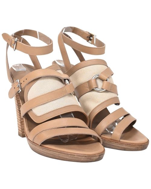 Women's Leather Buckle Detail Sandal (Authentic Pre-Loved)