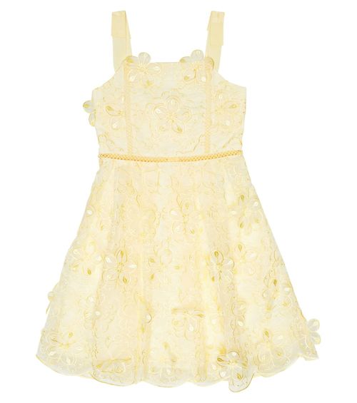 Self-Portrait Kids Floral guipure lace dress
