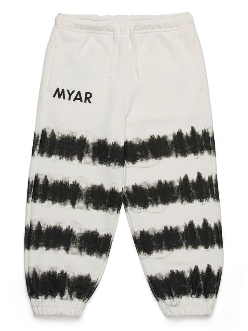MYAR KIDS tie-dye track pants - White