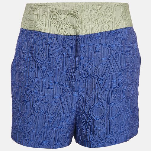 Blue Alphabet Jacquard Safari Shorts