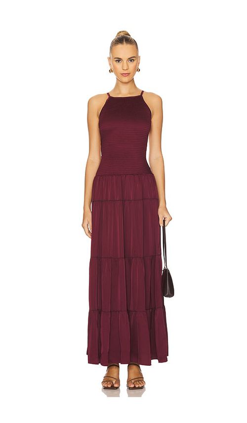 WeWoreWhat Smocked Drop Waist Maxi Dress in Purple. Größe XL. Also in L, M