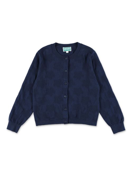 Boke Flower cotton wool cardigan - Blue